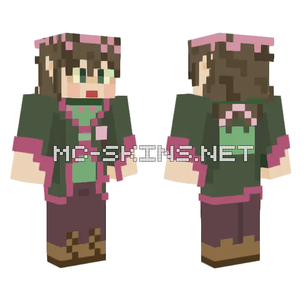Luvkee Blossom Minecraft skin, front and back