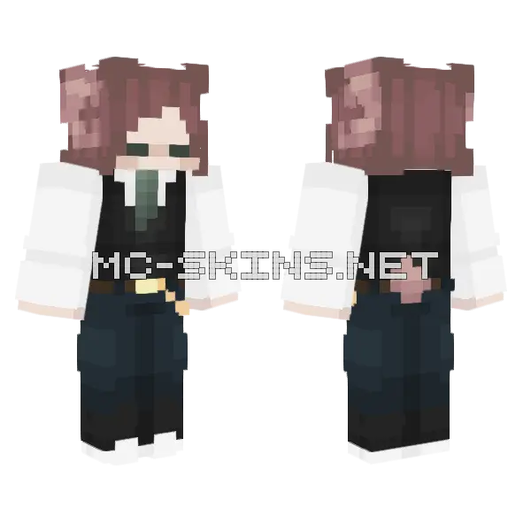 Lux OC v3 Minecraft skin, front and back
