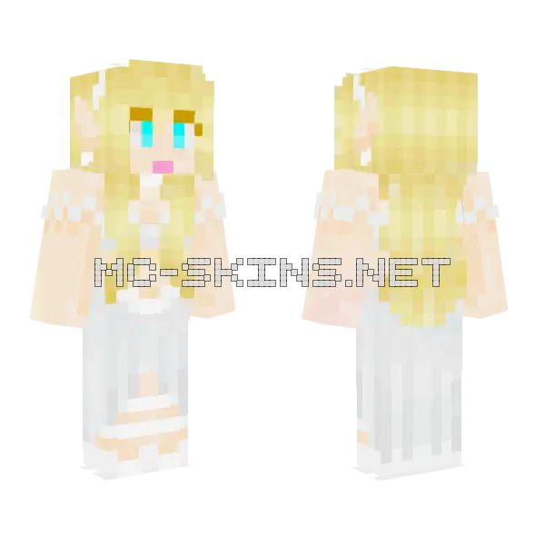 Lyah Elf Dress Minecraft skin, front and back
