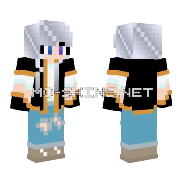 Lylas Blue Outfit Minecraft skin, front and back