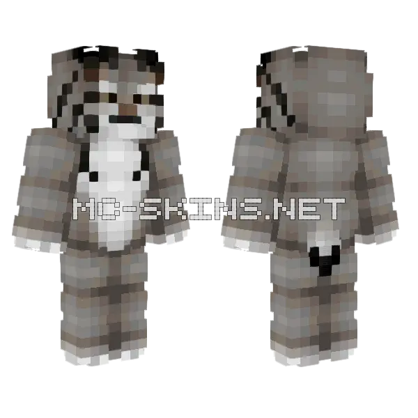 Lynx Commission Minecraft skin, front and back