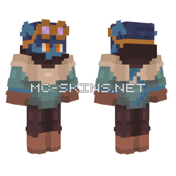 Lyric Rumswader V2 Minecraft skin, front and back