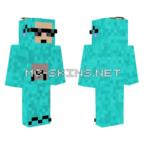 M Teletubbie Minecraft skin, front and back