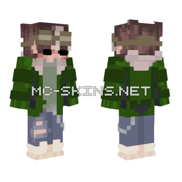 M0onsky Minecraft skin, front and back