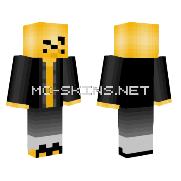 M87 Sans Minecraft skin, front and back