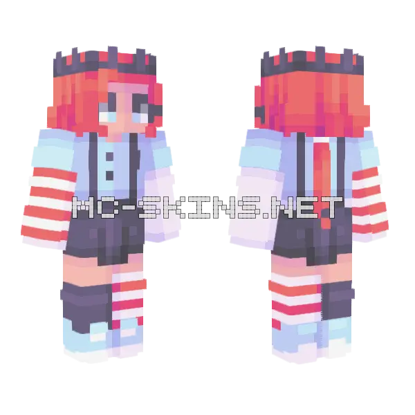 Ma Am This Is A Wendy S Minecraft skin, front and back