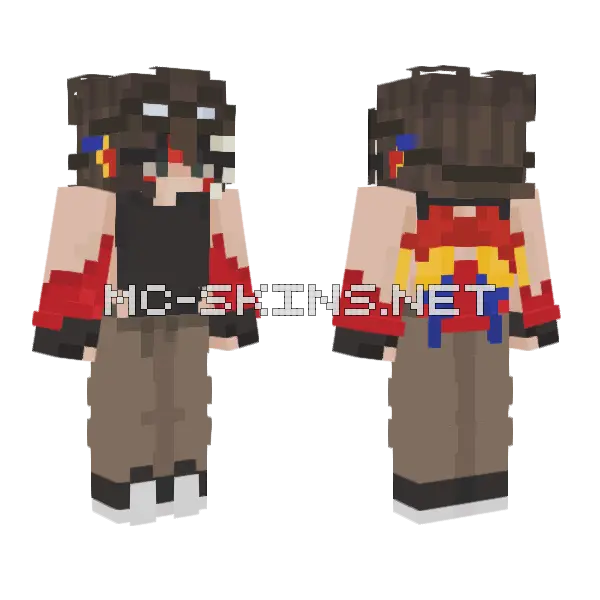 Maddi Parrot Skin Minecraft skin, front and back