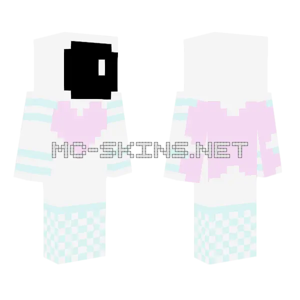 Made Up Hero Wolf Minecraft skin, front and back