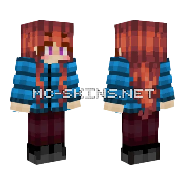 Madeline Minecraft skin, front and back