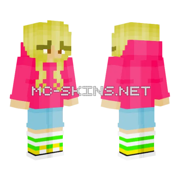 Madison Minecraft skin, front and back