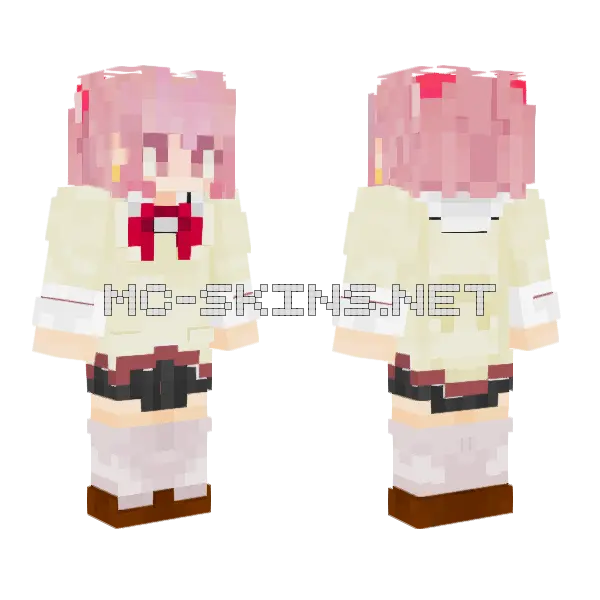 Madoka Request Remake Minecraft skin, front and back