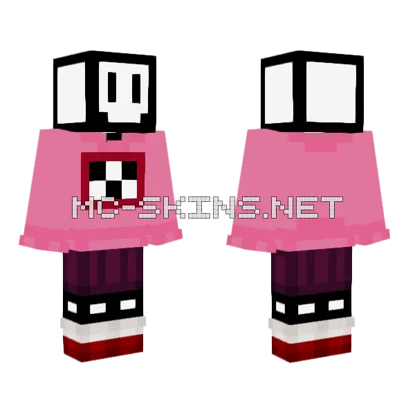 Madotsuki Mannis Minecraft skin, front and back