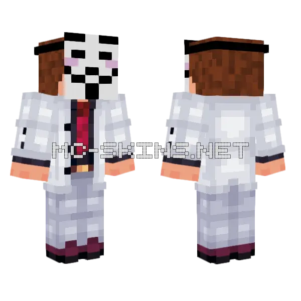 Mafia Hacker Minecraft skin, front and back