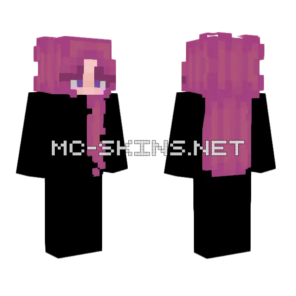 Magenta Hb Minecraft skin, front and back