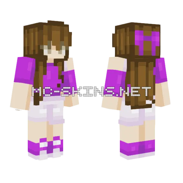 Magenta Knots Minecraft skin, front and back