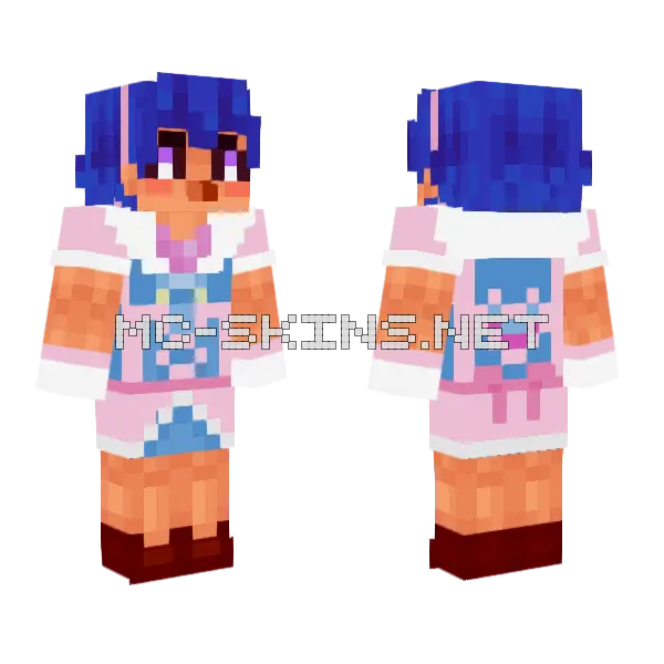 Magical Girl Mokku Minecraft skin, front and back