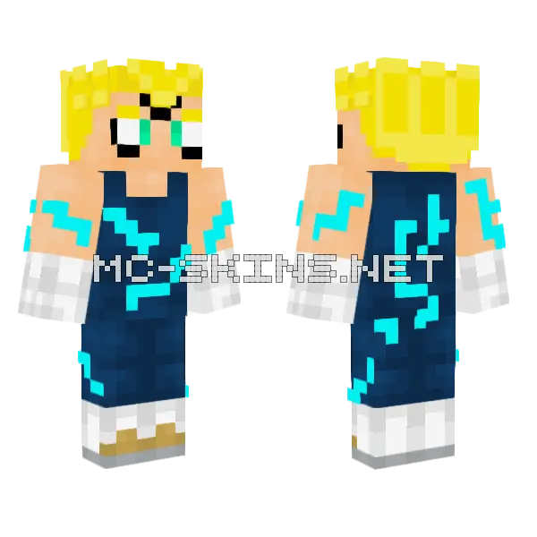 Magin Vegeta Minecraft skin, front and back