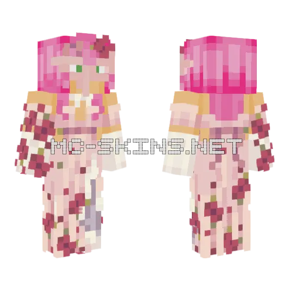 Magnolia Costume Minecraft skin, front and back