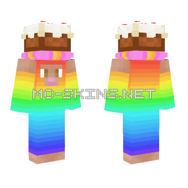 Mah Birthday Cake Minecraft skin, front and back