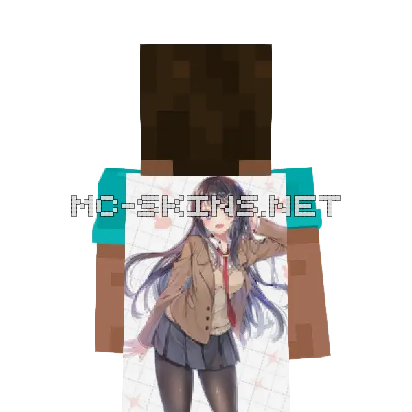 Mai Sakurajima School Uniform cape, outside and lining