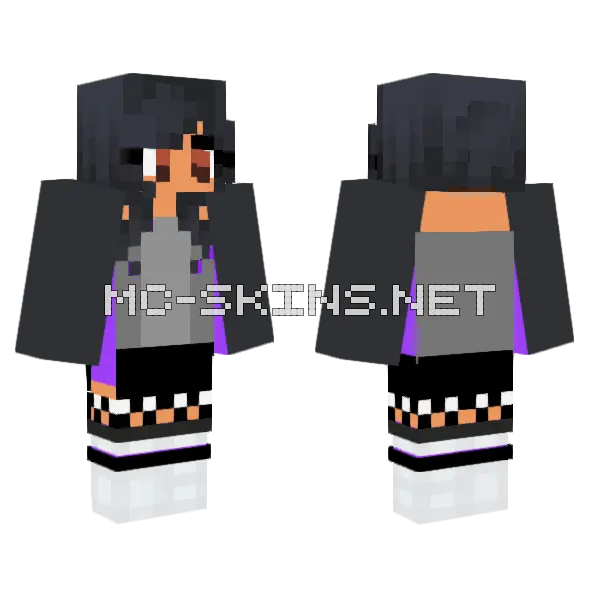 Maid Aphmau Minecraft skin, front and back