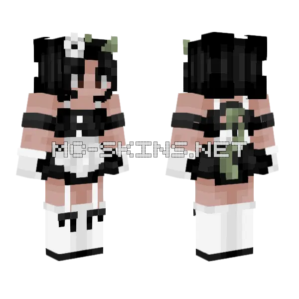 Maid Dress Minecraft skin, front and back