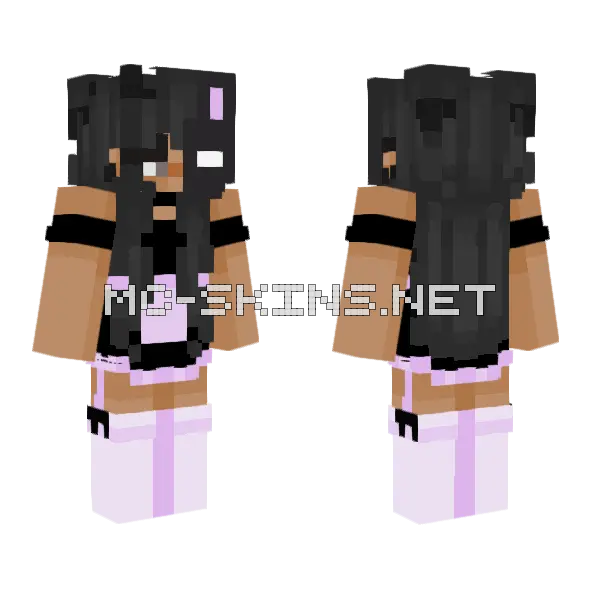 Maid Girl Minecraft skin, front and back