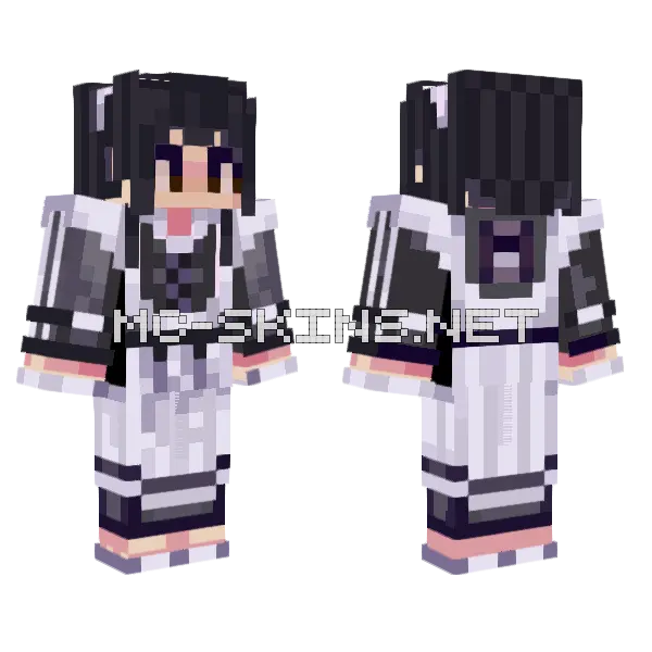 Maid Girl Minecraft skin, front and back
