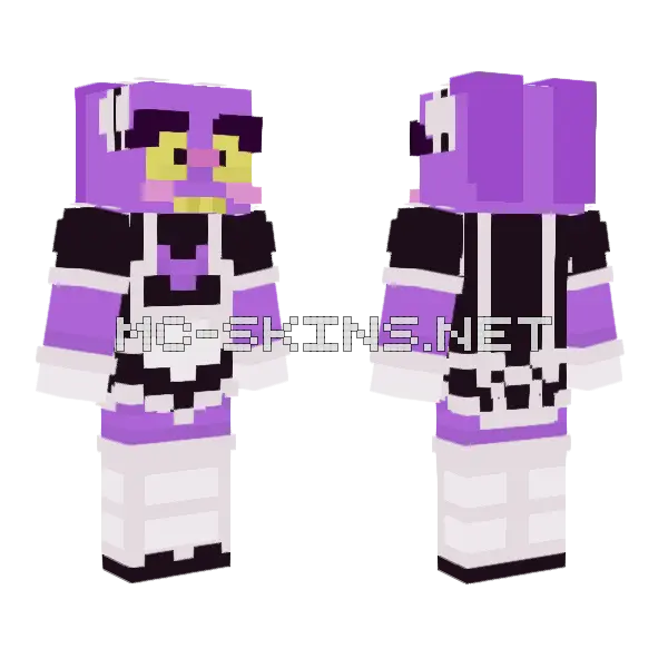 Maid Jax Minecraft skin, front and back