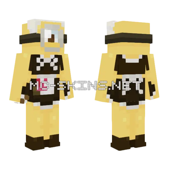 Maid Minion Minecraft skin, front and back