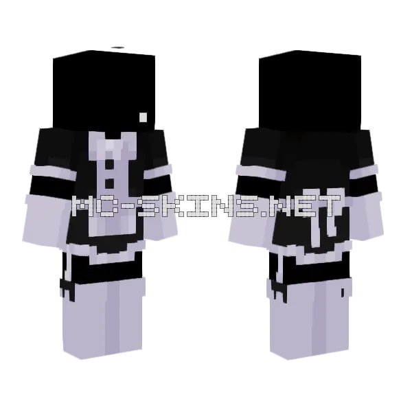 Maid Outfit Minecraft skin, front and back