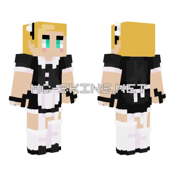 Maid Outfit Minecraft skin, front and back