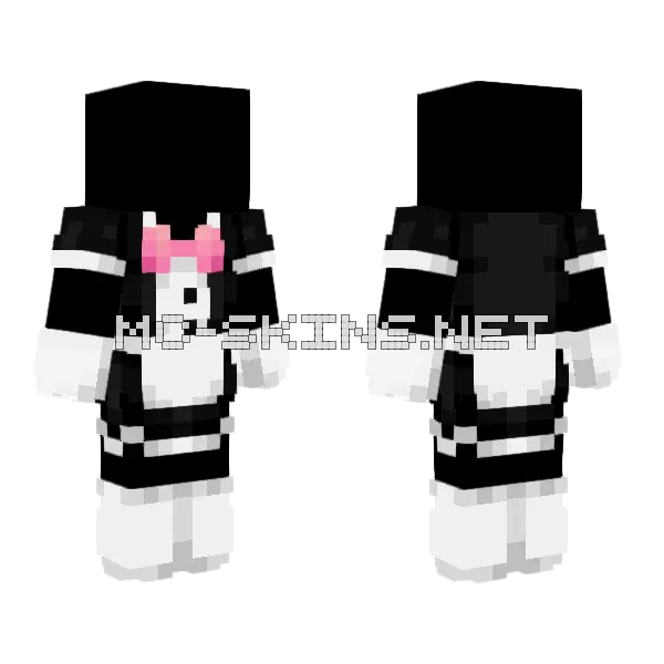 Maid Outfit With Socks Minecraft skin, front and back