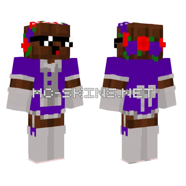 Maid Ryan Minecraft skin, front and back