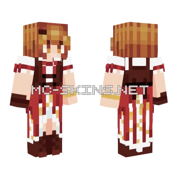 Maid Uniform Girl Minecraft skin, front and back