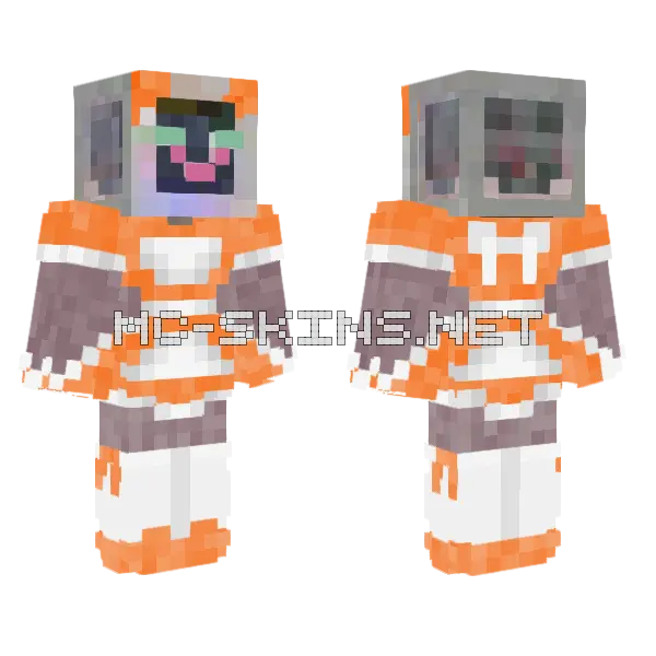 Maidgrassy Minecraft skin, front and back