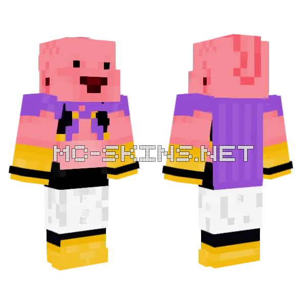 Majin Buu Minecraft skin, front and back