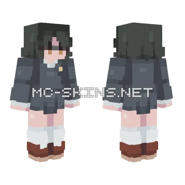 Maki Zenin Minecraft skin, front and back