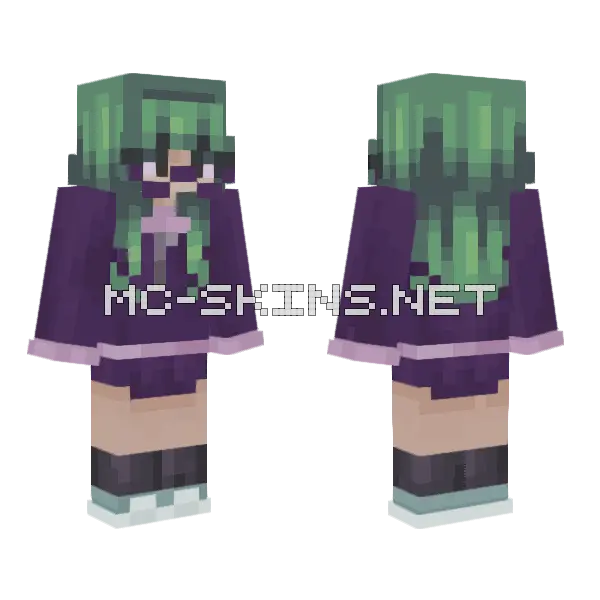 Maki Zenin Training Minecraft skin, front and back