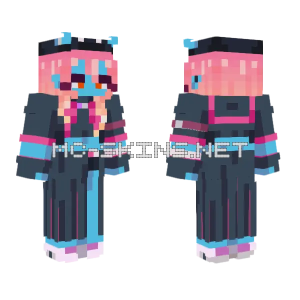 Mako Minecraft skin, front and back