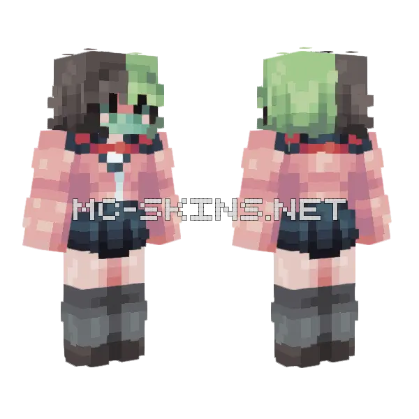 Mako Minecraft skin, front and back