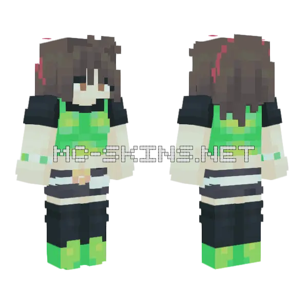 Mako Exit Tunes Caramelldansen Minecraft skin, front and back