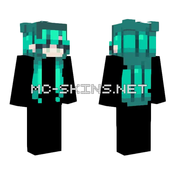 Malachite Hb Minecraft skin, front and back