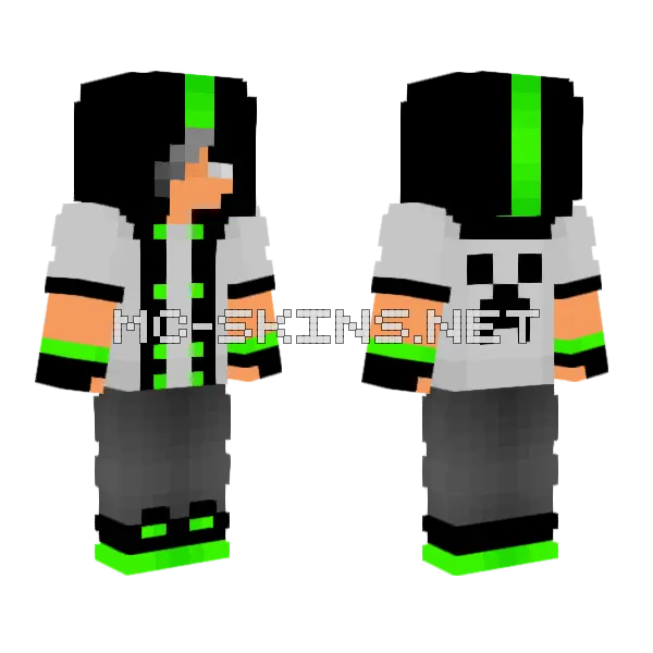 Male 2013 Remade Minecraft skin, front and back