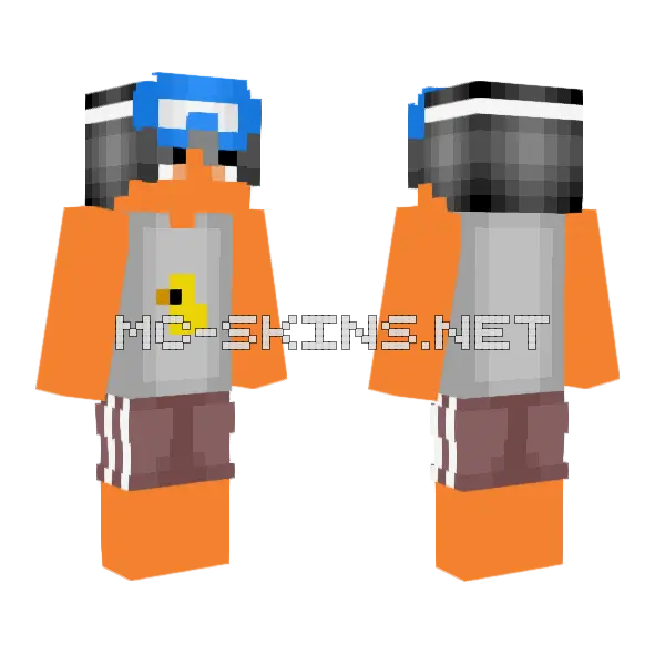 Male Beach Vibes Minecraft skin, front and back