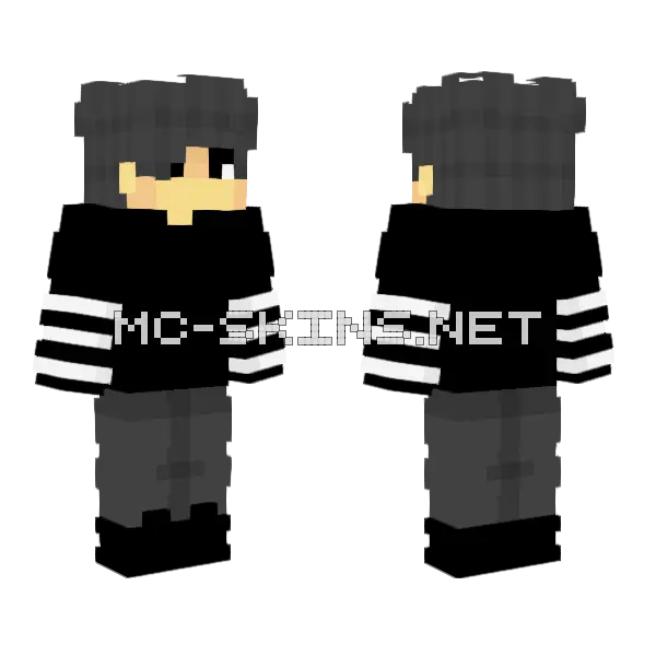 Male Casual Style Minecraft skin, front and back