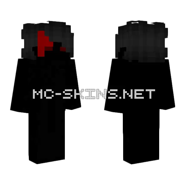 Male Darkness Theme Minecraft skin, front and back