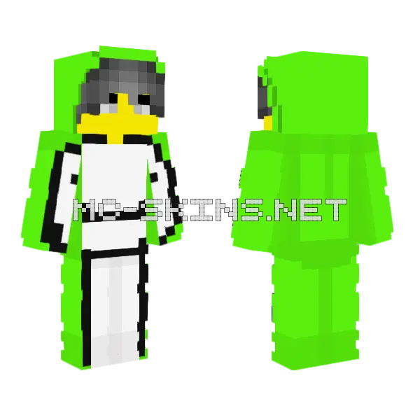 Male Dream Onesie Minecraft skin, front and back