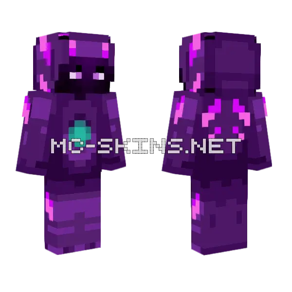Male Endolotl Onesie Minecraft skin, front and back