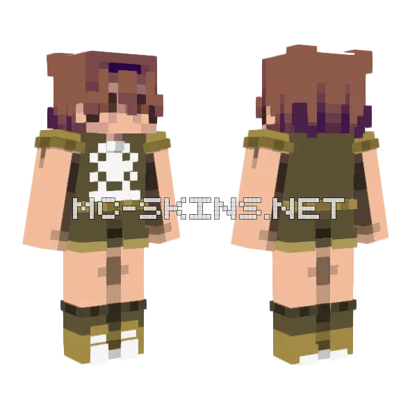 Male Minecraft skin, front and back
